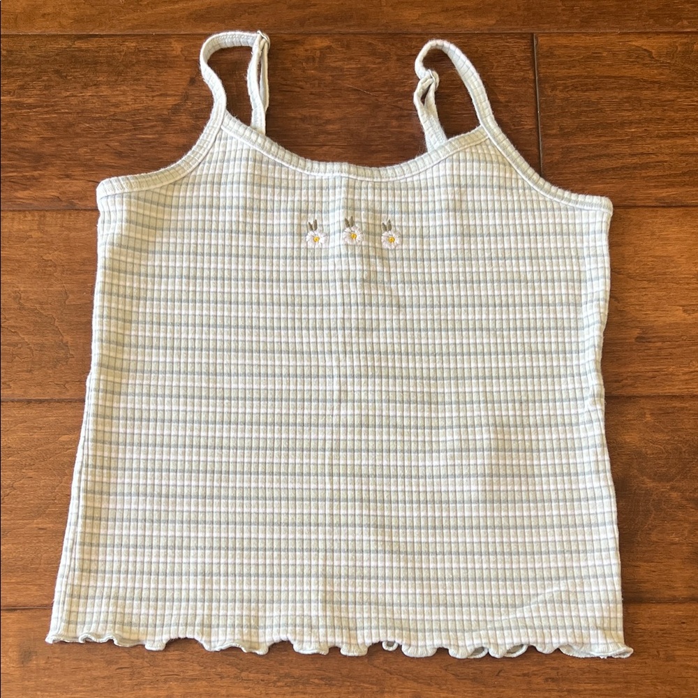 Abercrombie Kids Striped blue and white cami tank top girls 11-12